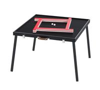 Folding Game Table with Tiles Set - Portable 23-Inch for Domino Poker Games