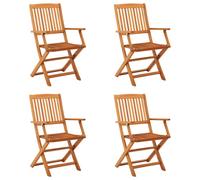 Folding Garden Chair 2pcs Solid Eucalyptus Wood Natural 53x57x91 cm Oil-finished