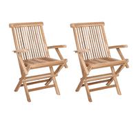 Folding Garden Chair Adjustable Natural Solid Teak Wood Outdoor Seating vidaXL
