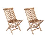 Folding Garden Chair Adjustable Natural Solid Teak Wood Outdoor Seating vidaXL
