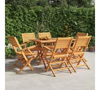 Folding Garden Chair Teak Solid Teak Wood 55x62x90 cm Foldable Patio Set of 6pcs
