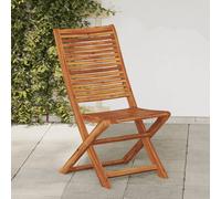 (Without armrest, 2 pcs) vidaXL Folding Garden Chairs 6 pcs Outdoor Dining Chair Solid Wood Acacia