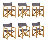 Folding Garden Chairs Outdoor Chair Patio Foldable Dining Chairs Fabric vidaXL