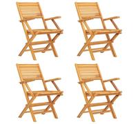 vidaXL Folding Garden Chairs 4 pcs 47x62x90 cm Solid Wood Teak