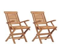 Vidaxl Folding Garden Chairs 4 Pcs 47X63X90 Cm Solid Wood Teak