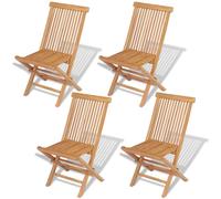 Folding Garden Chairs Patio Dining Chair Outdoor Chair Solid Teak Wood vidaXL