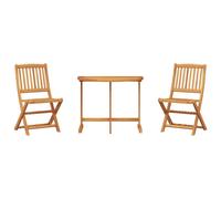 Folding Garden Dining Set 3 Piece Table and Chair Solid Wood Acacia vidaXL