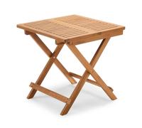 VonHaus Garden Side Table - Adirondack Acacia Hardwood Folding Outdoor Coffee Table with Teak Oil Finish - Durable Weather Resistant Wood for Patio & Deck - Hudson