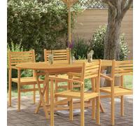 Folding garden table 160x85x75 cm. Brown Solid Eucalyptus Wood Foldable Outdoor