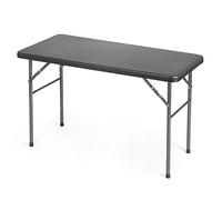Folding Garden Table 4 Seater Rattan Effect Heavy Duty Outdoor Patio (4ft)