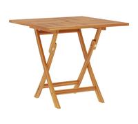Folding Garden Table Adjustable Natural Solid Teak Wood Outdoor Round vidaXL