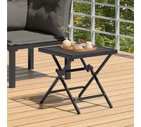 vidaXL Folding Garden Table Anthracite 38x38x38 cm Steel Mesh