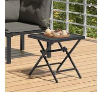 Folding garden table Anthracite 38x38x38 cm Steel mesh compact foldable portable