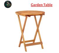 Folding Garden Table Outdoor Dining Table Side Table Eucalyptus Wood vidaXL