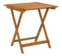 vidaXL Solid Acacia Wood Folding Garden Table 70 cm Wooden Dining Side Table