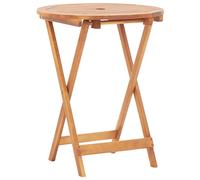vidaXL Solid Acacia Wood Folding Garden Table 60 cm Wooden Dining Side Table