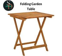 Folding Garden Table Outdoor Dining Table Side Table Solid Wood Acacia vidaXL