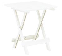vidaXL Folding Garden Table White 45x43x50 cm Plastic