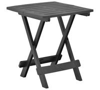 vidaXL Folding Garden Table Anthracite 45cm Plastic Bistro Patio Outdoor Stand