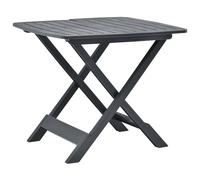 vidaXL Folding Garden Table Anthracite 79x72x70cm Plastic, Grey