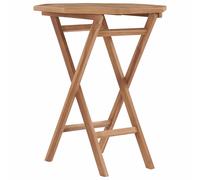 vidaXL Solid Teak Wood Folding Garden Table 60cm Outdoor Wooden Furniture