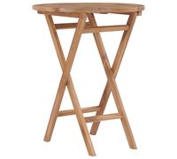 Folding Garden Table Teak Wood 60x75cm Fine Sanded Natural Outdoor Weatherproof