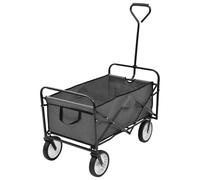 Folding Garden Trolley Cart Heavy Duty Wagon Steel Frame Pull Truck Multi Colour