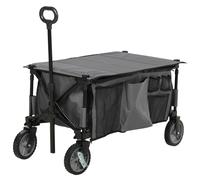 Folding Garden Trolley Collapsible Steel Frame 120kg Dark Grey Homcom