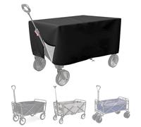 Folding Garden Trolley Cover, Waterproof Folding wagons Rain Cover, Outdoor Camping Cart Cover, 420D Oxford Cloth Festival Trolley Cover For Garden wagons 137x56x61cm