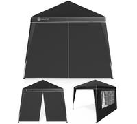 Folding gazebo Capri black 3x3m incl 2 side walls
