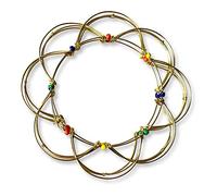 FOLDING GOLD WIRE MANDALA MEDITATION AID Puzzle | Fidget puzzle | Spirituality Buddhism relaxation prayer puzzle | Sensory Tactile Metal Mandala | Makes 35 unusual different shapes