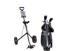 Folding Golf Puller - Folding Iron 2 Wheel Bag Cart | Golf Cart, Golf Course Rental, Golf Cart, Folding Hand Pulled Golf Cart