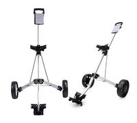 Folding Golf Push Pull Cart, Lightweight 2 Wheels Golfs Bag Trolley, Golf Luggage Check Carrier Cart Swivel, Golf Cart with Scorecard