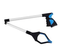 Folding Grab - Blue PP Chuck Lightweight Garbage Collector Flexible Clamp | Device Physical Support Instrument | Factory Shopping Mall Cleaning For Elderly Assistant