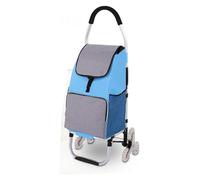 Folding Grocery Cart with 3 Wheels - Stair-Climbing Shopping Trolley Lightweight Household Shopping Cart for Easy Transport & Convenient Storage