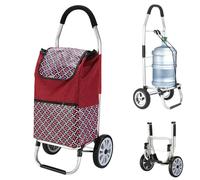 Folding Grocery Trolley, Lightweight 35L Shopping Cart with 2 Wheels for Easy Transport, Ideal for Groceries, Travel & Daily Use