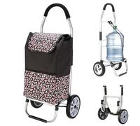 Folding Grocery Trolley, Lightweight 35L with 2 Wheels, Compact Shopping Cart for Easy Transport, Ideal for Groceries, Travel, and Outdoor Use