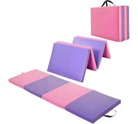 Folding Gymnastics Mat, 180 x 60cm(Four-Fold) / 185x78cm(Five-Fold) Thick Portable Exercise and Tumbling Pad for Home Gym/Pilates/Aerobics and Martial Arts Training