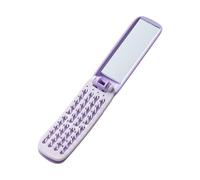 Folding Hair Brush - Compact Comb For Daily Use | Lightweight ABS With Integrated Mirror, Pocket-Sized Hair Care Tool, For Women, Work, School, Gym Bag, Beauty Accesories
