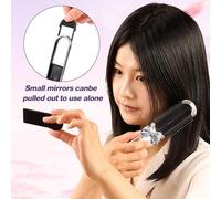 Folding hairBrush - Built In Mirror Portable Styling Tool, Lightweight Grooming Accessory with Anti Slip Design | Space Saving hairDetangler for Curly Fine Thick Strands Travel fundamentals
