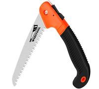 Folding Hand Saw, Pruning Saws for Trimming Gardening Camping Hiking PVC Bone Cutting Wood, Held Design Portable Survival Foldable Jab Saw with Rugged Blade(7") Ergonomic Non-Slip Handle Security Lock