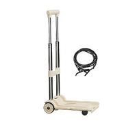 Folding Hand Trolley - 100 kg Load Capacity Mobile Transport Trolley with Wheels - Adjustable Height Robust Hand Trolley - For Shopping Air Travel Garage Moving