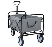 Folding Hand Trolley Grey Oxford Cloth 94x53x99cm Foldable Cart 200kg 360 Swivel