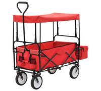 Folding Hand Trolley with Canopy Steel Cart Garden Truck Multi Colours vidaXL