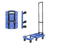Folding Hand Truck 200kg Capacity Portable with WheelsIdeal for Shopping Work Transport and ty UseBlack Platform Cart