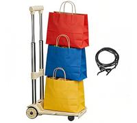 Folding Hand Truck - 220 LB Capacity, Portable Wheels Rolling Trolley with Heavy-Duty Design, Adjustable Height Trucks with Easy Storage, Moving Accessories, Versatile Hand Truck for Shopping Grocery