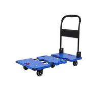 Folding Hand Truck DollyQuiet Push & Pull Cart Portable Utility Trolley for Home & Work (Purple Medium Size)
