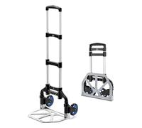 Folding Hand Truck, Heavy Duty Aluminium Sack Barrow with Wheels | Sack Trolley for Luggage, Boxes, Garden, Office, Warehouse, Transport