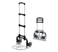 Folding Hand Truck, Sack Barrow, Aluminium Sack Trolley with Wheels | Heavy Duty Trolley with Wheels for Luggage, Camping, Garden, Transport, Warehouse