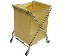 Folding Hand Truck Storage Cart with Brake Wheels Kitchen Linen & Laundry Sorter Hotel Room Service Rolling Trolley Multi-Functional Utility Cart